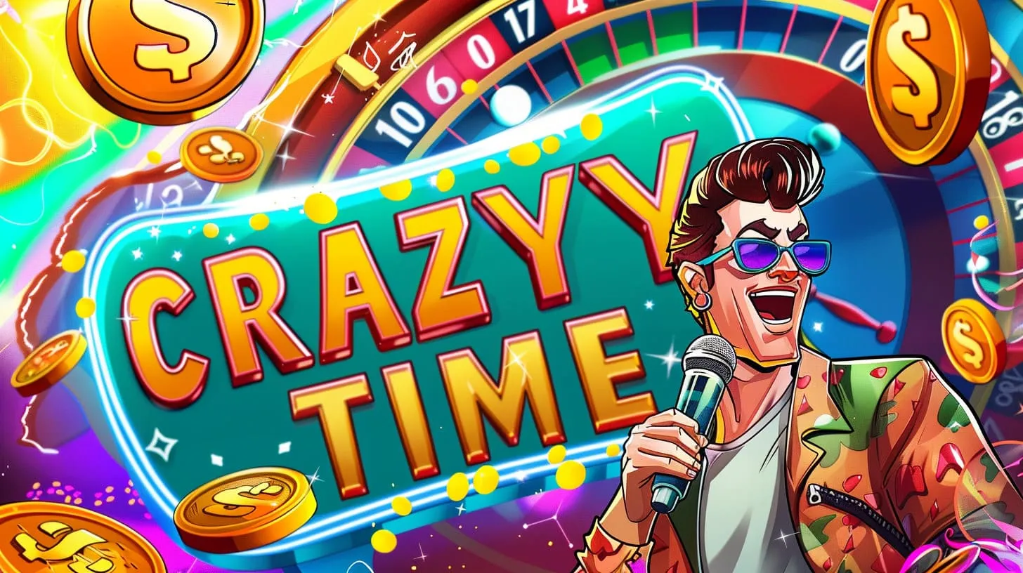 KG999 Crazy Time studio game action with live host and segments KG999 Crazy Time studio game action